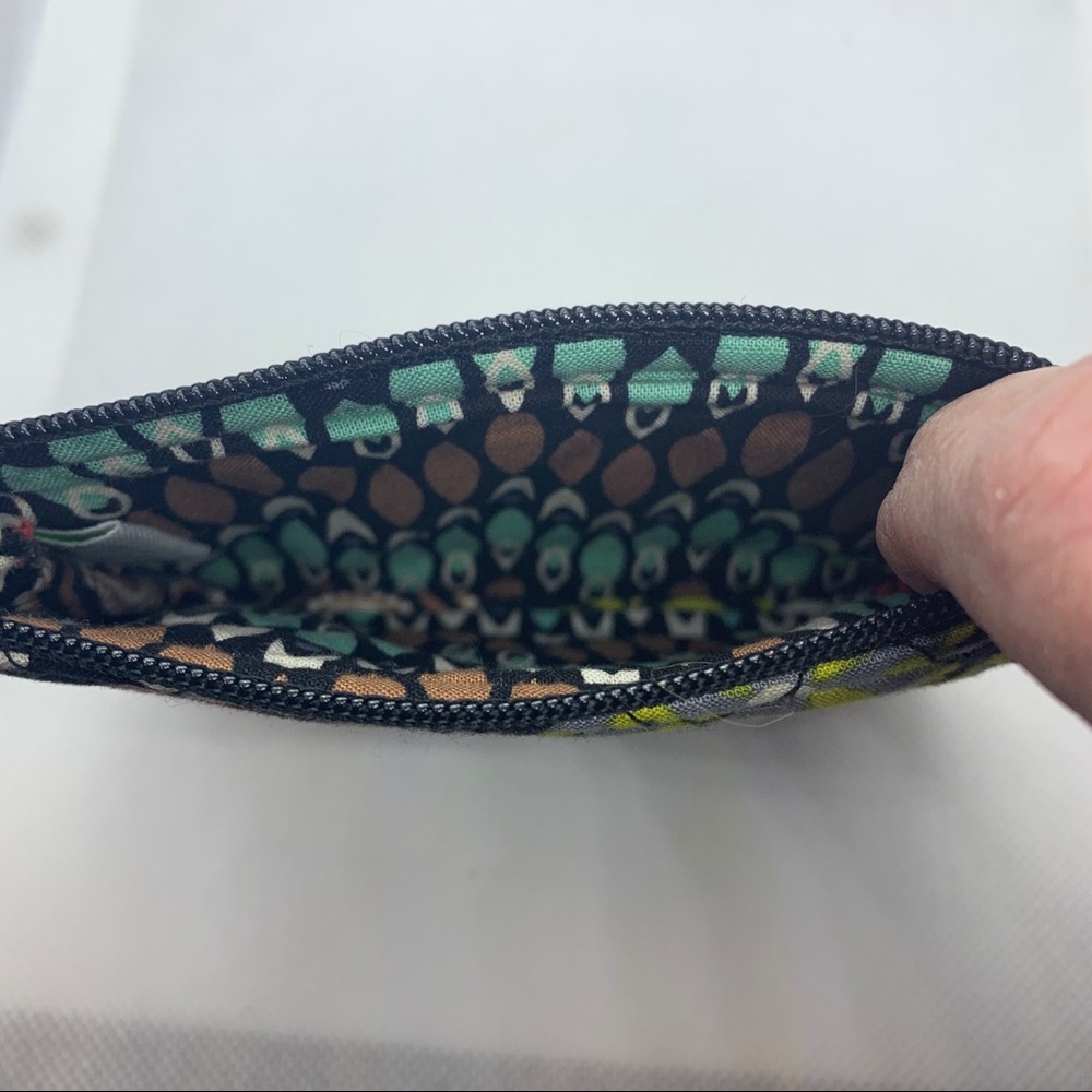 Vera Bradley Brown Mint Zip Coin Purse Sierra - Picture 4 of 5